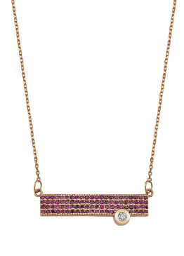 Dikdörtgen Formlu Kadın Altın Kolye